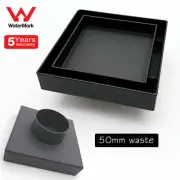 Black SUS304 Square Bathroom SMART Tile Insert Shower Drain Floor Waste Grates