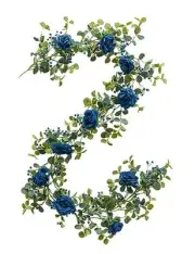 5.91FT Artificial Eucalyptus Greenery with Flowers, Fake Rose Gypsophila for