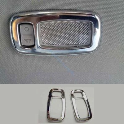 For Kia Sportage R 2011-15 2016 Chrome Sunshade Make Up Mirror Light Frame 2pc (for: Kia)
