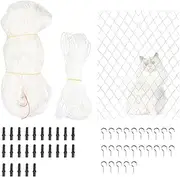 Cat Netting Balcony,Anti-Fall Mesh Cat Safety Fence for Patio | Pet Guard Netting for Doorway, Patio, Gate, Stairs, Balcony Window