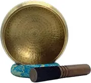 Healing Lama Large 6.25 Inches Meditation Grade Professional Quality Hand Hammered Tibetan Singing Bowl Set. Yoga Sound Bowl Made with Seven Metals for Healing and Relaxation. By (TM)