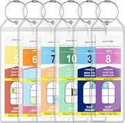 HABGP 6 Pack Cruise Luggage Tags, Clear Luggage Tags Holder for Royal Caribbean Ships & Celebrity, Luggage Bag Tags with Loop for Suitcases Cruise Essentials Must Haves 2024 & 2025