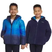 Eddie Bauer Youth Boys' Reversible Jacket, Navy Blue Size L(14/16)
