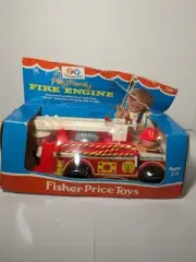 Vintage Fisher Price Fire Engine 1968 New Sealed Pull Toy
