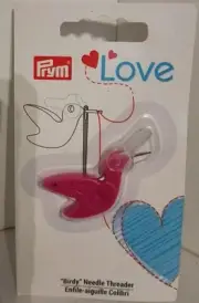 Prym Love Birdy Needle Threader with Thread Cutter, Pink