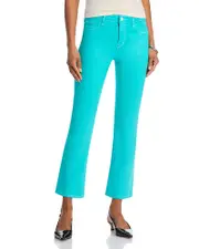 L'Agence Tati High Rise Crop Micro Bootcut Jeans in Pool Blue 31
