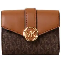 在飛比找momo購物網優惠-【Michael Kors】CARMEN立體LOGO滿版皮革