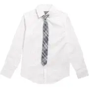 Van Heusen Boys Button Up Microdot Shirt & Tie MSRP $45.00