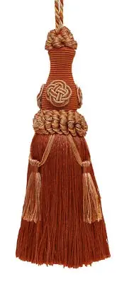 Elegant Key Tassel accented w/ Rosette & Tassels, Color 6122 [Sold Individually]