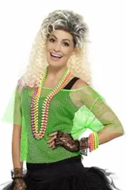 Smiffys 45190ML Fishnet Top MediumLarge, Neon Green
