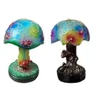 Mushroom Lamp Colorful Painting Resin Mushroom Table Lamp Bohemian Bedside Lamp