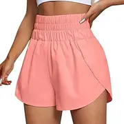 [Generic] Women's Athletic Shorts Elastic High Waist Sports Shorts Quick Dry Lightweight Cycling Hiking Shorts Summer Casual Shorts