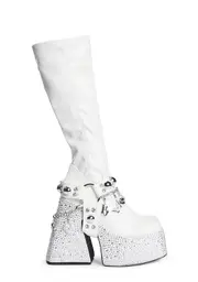 [Dolls Kill x Bratz] Starrin' N' Stylin' Platform Boots- White