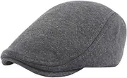 [24station] Men's Beret Fashion Beret Winter Warm Hat [Dark Gray]