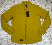 Fox Racing Men's Snap Button Cruise Shirt Mustard Jacket Size Large