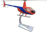 Alloy 1/32 Scale R44 Raven Helicopter Aircraft Model High-Restored Airplane Airshow Model for Souvenir Static Display