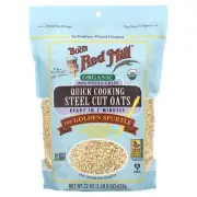 Organic Quick Cooking Steel Cut Oats, Whole Grain, 1 lb 6 oz (624 g) Exp 02/2025