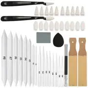 ArtBlend Pro: 43-Piece Sketching Tool Set with Blending Stumps, Tortillions, Era