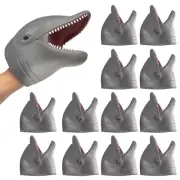 12pk Dolphin Hand Puppet Toy Flexible PVC Fun Party Favor Gift For Kids Adults