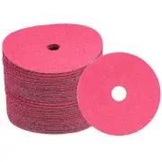 50PCS 24 Grit Fiber Grinding Sanding Discs 7" x 7/8" Ceramic Discs Red