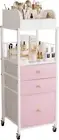 Makeup Organizer Cart with Drawers, Make up Organizers for Vanity, Floor Skincar