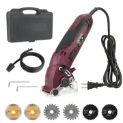 Corded Mini Circular Saw, 400W 110V 3400RMP Multifunction Handheld with 6 Blades