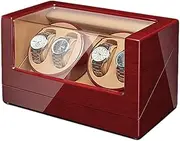 AutomaticWatchWinderWalnutWoodPianoFinishQuietMotorFlexibleWatchPillowsforManWomenWatches needed KeYJ