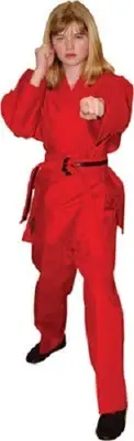 Student Karate Uniform Gi Child Adult Size Gear TKD Tae Kwon Do Supplies - Red