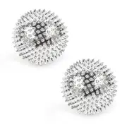 2pcs Massage Ball With Needles-acupressure Active Massager Spiky Hard Massaging Tool For Hand Foot Silver 32mm