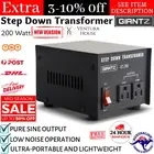 Giantz 200W 240V TO 110V Step Down Stepdown Transformer Voltage Converter New AU