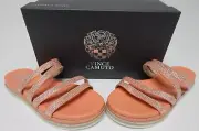 Vince Camuto Rallsan Sz US 7 M EU 37.5 Women's Leather Espadrille Sandals Mimosa
