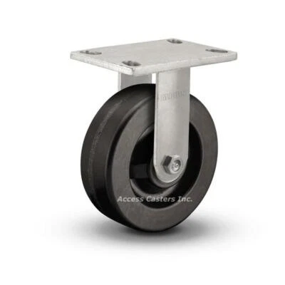 72TM10407R 10" x 2-1/2" Albion Rigid Caster, Phenolic Wheel, 1600 lbs Capacity