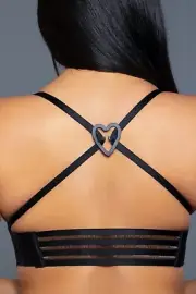 3PC sexy BE WICKED heart shaped CONVERTING bra CLIPS back STRAP concealer CLASPS