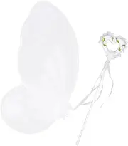 1 Set Girls Wing Prop Kids Cosplay Wing Prop Fairy Wand Butterfly Wing Costume Supplies
