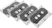 TOYANDONA 4pcs 30 Audio Tape Tape Recorder Cassette Player Cassette Tapes Micro Cassettes Tapes Cassette Tape Music Cassette Recorder Blank Cassette Tape Plastic Transparent