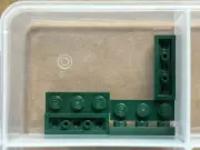 LEGO Parts - Dark Green Plate 1 x 3 - No 3623 - QTY 5