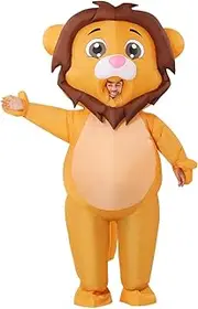 COMIN Inflatable Lion Costume for Adults Blow Up Costume LionInflatable Costume Full Body for Halloween Party 72"