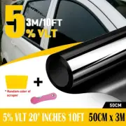 Window Tint One Way Mirror 20"in x 10'Ft (5%) UV Privacy Heat Car Home Office EF (for: Honda)