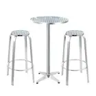 3-Piece Outdoor Bar Set Bistro Table Stools Adjustable Round Cafe Furnitur ROUND
