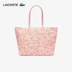 【LACOSTE】包款-大號LACOSTE L.12.12網眼印花托特包(粉紅色)