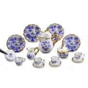 MINIATURE DOLLHOUSE 1:12 SCALE REUTTER BLUE ONION COFFEE SET FOR 4 - 1.363/6
