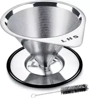 Coffee Dripper, Slow Drip Paperless Coffee Filter, Stainless Steel Pour Over,