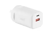 3sixT Wall Charger Adapter GaN 45W USB-C PD USB A For Smartphone Laptop WHT