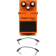 Boss DS-1 Distortion Pedal with EBS Patch Cables