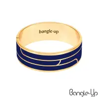 在飛比找博客來優惠-【BANGLE UP】法國巴黎 簡約線條印花琺瑯鍍金手環 -