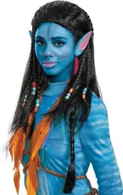 Neytiri Wig Reef Look Avatar 2 Fancy Dress Up Halloween Adult Costume Accessory