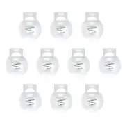 10 PCS Cord Locks Plastic Spring Cord Locks Single Hole Toggle Drawstring Cli...
