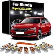 Interior Indoor LED Bulb Light Kit, For Superb MK1 MK2 MK3 I II III 3U 3U4 3T 3T4 3T5 3V 3V3 3V5 Sedan Combi 2001-2018 2019