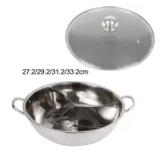 Stainless Steel Shabu Shabu Hot Pot Tabletop Pot Mandarin Duck Pot Japanese