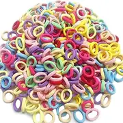 Small Ties, Cotton Toddler No Crease Finger Hair Ties, Multicolor Small Hair Ties, Hair Elastics Ponytail Holders